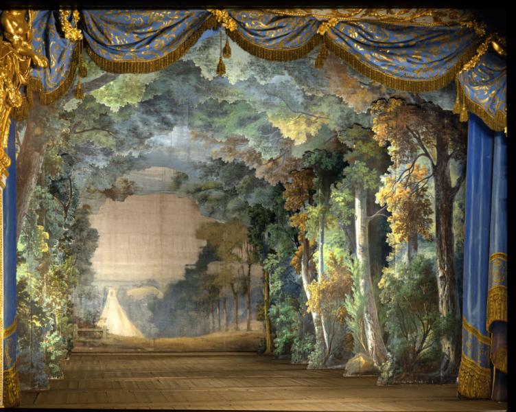 décore de forêt, théâtre de la reine / Château de Versailles, JM Mana¨, JP Gousset, E. Gall
