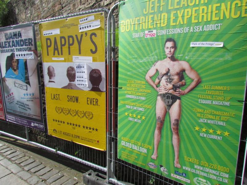 Mur d'affiches du Fringe, Edimbourg