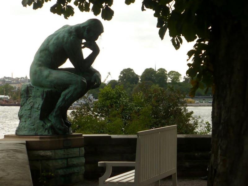 Le penseur de Rodin dans les jardins de Waldemarsudde