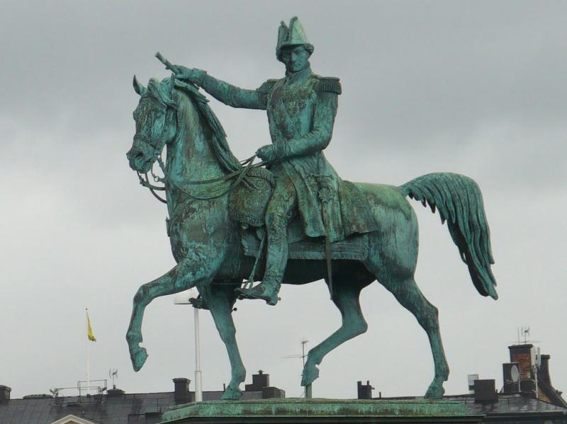 statue équestre de Bernadotte, Stokholm