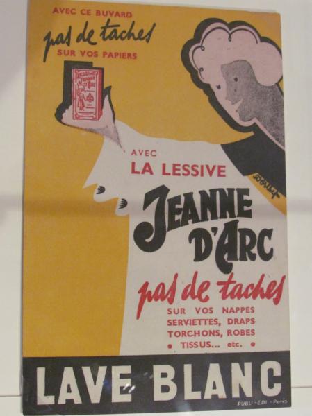 Image publicitaire utilisant Jeanne d'Arc, exposition temporaire, Château de Chinon