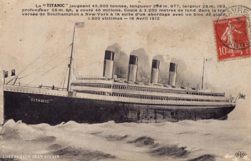 Titanic, carte postale © Collection Jean Pivain