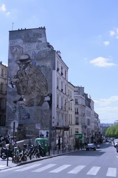 Mur peint de Jean le Gac, Belleville, Paris