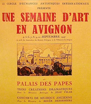 Affiche d' "une semaine d'art en Avignon"